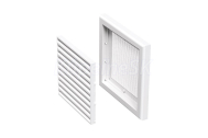 Ventilačná plastová mriežka, biela, MV120s-125x125