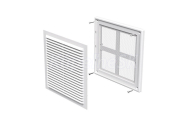 Ventilačná plastová mriežka, biela, MV150s-200x200