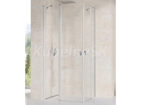 Ravak CHROME CRV2-80 sprchové dvere pre rohový s. kút, krídlové, Satin,Transparent+vešiak