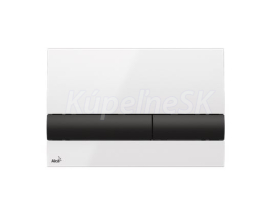ALCA Ovládacie tlačítko pre predstenové inštalačné systémy, biela-lesk/čierna-lesk M1710-8