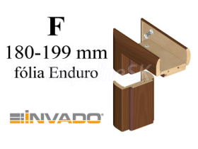 INVADO obložková nastaviteľná zárubňa, pre hrúbku steny F 180-199 mm, fólia Enduro