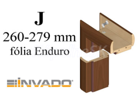 INVADO obložková nastaviteľná zárubňa, pre hrúbku steny J 260-279 mm, fólia Enduro