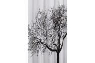 Aqualine Sprchový záves 180x200cm, polyester, čierna/biela, strom