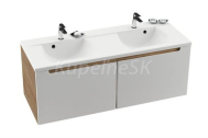 Ravak CLASSIC SD 1300 skrinka pod dvojumývadlo capuccino/biela lesklá,do kúpeľne+Cleaner