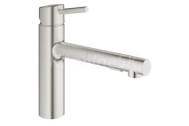 GROHE Concetto Páková drezová batéria, otočný výtok, supersteel 30273DC1