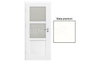 ERKADO SET Rámové dvere FORZÍTIA 5 presklené, fólia Premium Biela+zárubeň+kľučka
