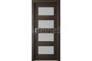 PORTA Doors SET Rámové dvere VERTE PREMIUM A.4 skloMat, 3Dfólia Dub Tmavý+zárubeň