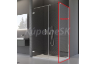 SanSwiss Pur PUDT3P Bočná stena pre dvere v 90° s vyr.profilom,80x200,Chróm/Sklo Durlux