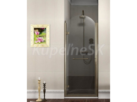 Gelco ANTIQUE sprchové krídlové dvere 800 mm, číre sklo, ľavé, bronz
