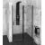 Polysan ZOOM LINE BLACK sprchové dvere do niky 140x190cm s pev. st Číre/Čierna Lietacie dv