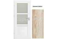 ERKADO SET Rámové dvere FORZÍTIA 5 presklené, fólia Greko Sonoma +zárubeň+kľučka