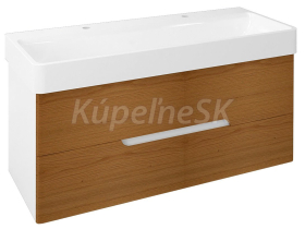 Sapho MEDIENA umývadlová skrinka 117x50,5x48,5cm, biela matná/dub natural