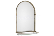 Sapho TIGA zrkadlo 48x67cm, sklenená polička, bronz