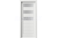 PORTA Doors SET Rámové dvere VERTE HOME C.3 so sklom, fólia Biela + zárubeň
