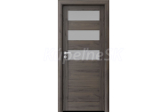 PORTA Doors SET Rámové dvere VERTE HOME C.3 so sklom, 3D fólia Dub tmavý + zárubeň