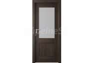 PORTA Doors Set BEZFALCOVÉ dvere VERTE PREMIUM C.1 skloMat, 3Dfólia Dub Tmavý+zárubeň