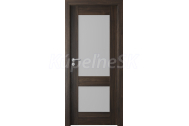 PORTA Doors Set BEZFALCOVÉ dvere VERTE PREMIUM C.2 skloMat, 3Dfólia Dub Tmavý+zárubeň