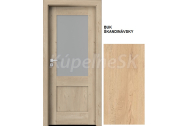 PORTA Doors Set BEZFALCOVÉ dvere VERTE PREMIUM C.1 skloMat, 3Dfólia Buk Škandináv.+zárubeň