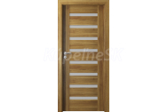 PORTA Doors Set BEZFALCOVÉ dvere VERTE PREMIUM D.8 skloMat, 3Dfólia Agát Medový+zárubeň