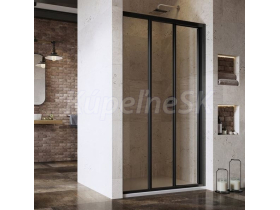 Ravak ASDP3-110 Sprchové dvere posuvné trojdielne 110x198 cm, black, grape + Cleaner