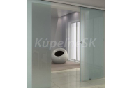 JAP sklenené posuvné dvere 90/197cm - satináto biele - dvojkrídlové