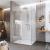 Mereo Sprchový kút, Novea, obdĺžnik, 110x80 cm, chróm ALU, sklo Číre, dvere ľavé a pevný d