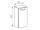 Mereo Leny, kúpeľňová skrinka nízka 68 cm, závesná, biela, pravá