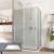 Mereo Sprchovací set: LIMA, obdĺžnik, 100x80 cm, chróm ALU, sklo Point, vanička liatá mram
