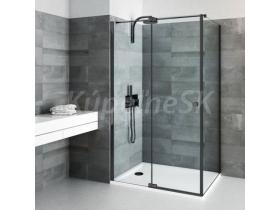 Roth BIFXP 100cm Bočná stena pre sprchový kút, profil Čierny, Číre sklo