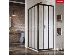 Ravak Sprchové dvere pre rohový sprchový kút  ASRV3-75-198 čierna, transparent + CLEANER