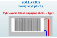 Regulus SOLLARIUS S6/050 hliníkový radiátor napájanie zboku  (v/d) 570/500 mm, biely