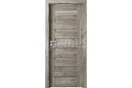 PORTA Doors SET Rámové dvere VERTE PREMIUM D.1 skloMat, 3Dfólia Dub Sibírsky+zárubeň