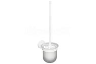 Sapho X-ROUND WHITE WC kefa nástenná, miska mliečne sklo, biela