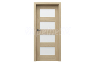 PORTA Doors SET Rámové dvere VERTE PREMIUM A.4 skloMat,3Dfólia Dub Matný + zárubeň