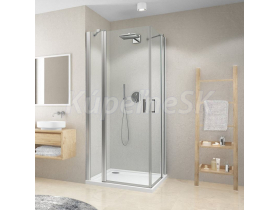 Roth CI EPF 1-krídlové sprchové dvere s pevným dielom 120x200cm, Brillant/sk.Číre