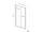 Sapho AURELIA Sprchové dvere do niky 100x185 cm Číre/Biela Posuvné dv.