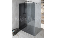 Gelco VARIO BLACK Walk-in sprchová zástena inšt. k stene, dymové sklo, 800 mm+1x profil