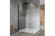 Gelco VARIO BLACK Walk-in sprchová zástena inšt. k stene, číre sklo, 1200 mm+1x profil