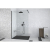 Besco AVEO BLACK Walk-in sprchový kút 140x195 cm,1x vzpera, rám Čierny Al, sk.číre 8mm
