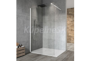 Gelco VARIO WHITE jednodiel. sprch. zást. na inštal. k stene,1x profil,Číre sklo,š. 130 cm