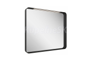 RAVAK STRIP I zrkadlo 500x700 mm,rám Čierny s osvetlením+Cleaner