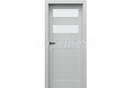 PORTA Doors SET Rámové dvere VERTE HOME C.2 so sklom, fólia Sivá + zárubeň
