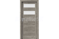 PORTA Doors SET Rámové dvere VERTE HOME C.2 so sklom, fólia Dub sibírsky + zárubeň