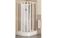 Ravak SUPERNOVA ASBK6 štvrťkruhový sprchový box 90x90cm,Číre/Biely,posuvné dvere+Cleaner