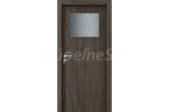 PORTA Doors SET Rámové dvere Porta DECOR,fólia DUB TMAVÝ sklo činčila + zárubňa