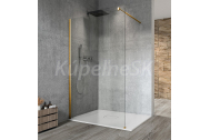 Gelco VARIO GOLD MATT jednodielna sprchová zástena na inštaláciu k stene, číre sklo,140 cm