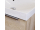 Mereo Mailo, kúpeľňová skrinka s umývadlom z liateho mramoru 61 cm, biela, čierne madlo