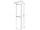 Mereo Mailo, kúpeľňová skrinka vysoká 170 cm, biela, mat, čierne madlo