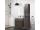 Mereo Mailo, kúpeľňová skrinka vysoká 170 cm, šedá láva, čierne madlo