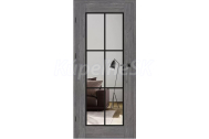 ERKADO SET Rámové dvere Miskant 1 presklené,čier línia fólia Premium Jaseň Grafit+zárubeň